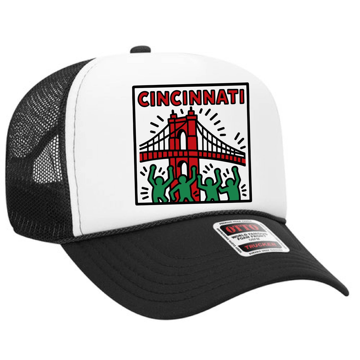 Keith Haring–Style Trucker Hat – Cincinnati