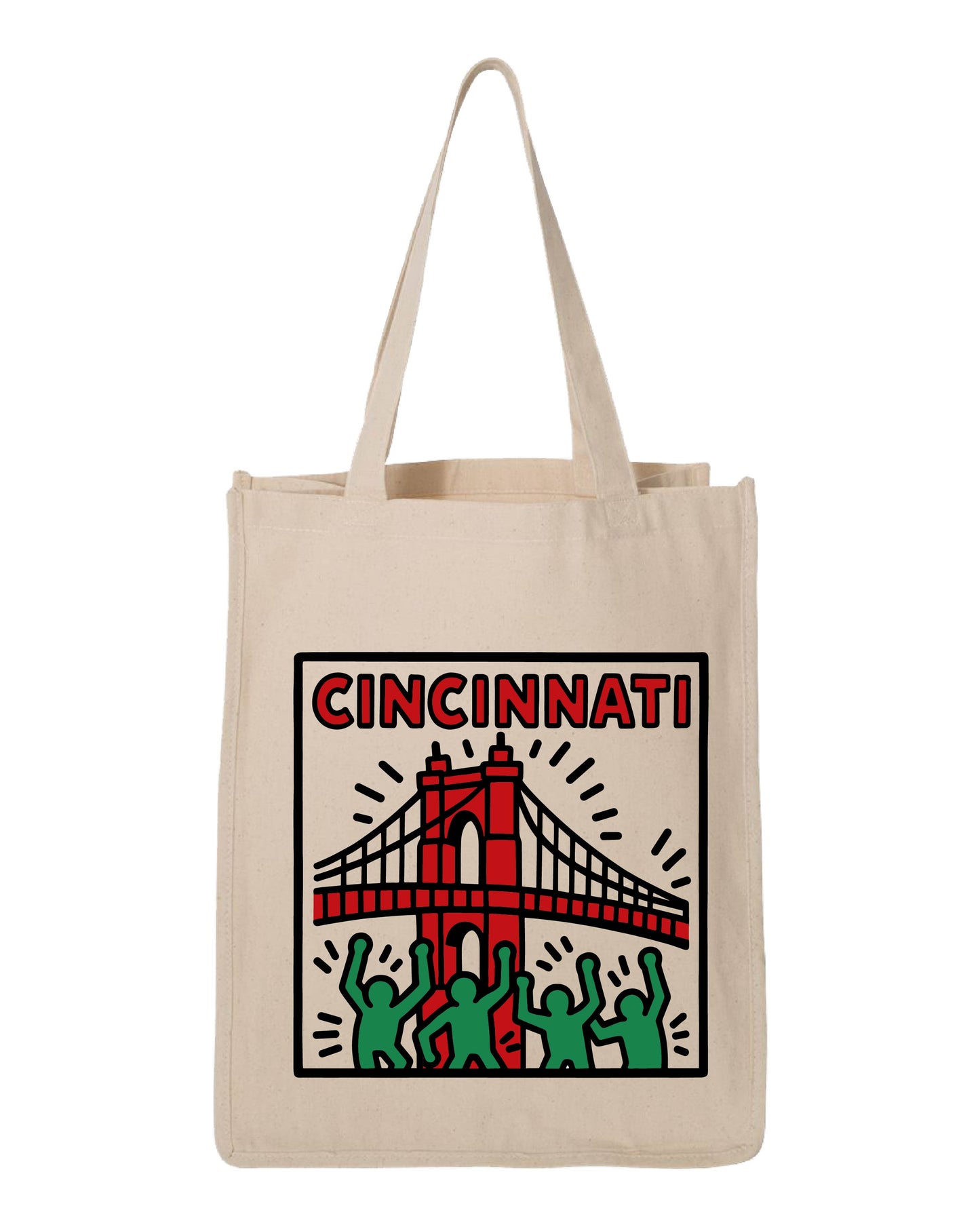 Keith Haring–Inspired Canvas Tote Bag – Cincinnati