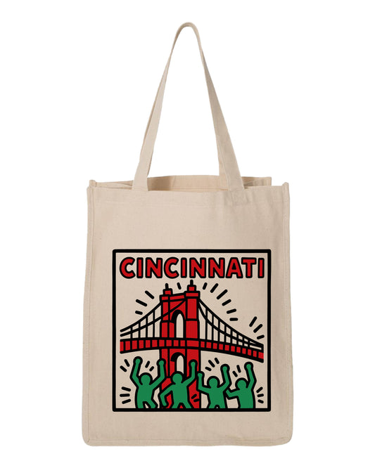 Keith Haring–Inspired Canvas Tote Bag – Cincinnati