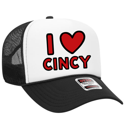 I ❤️ Cincy Trucker Hat – Keith Haring Inspired