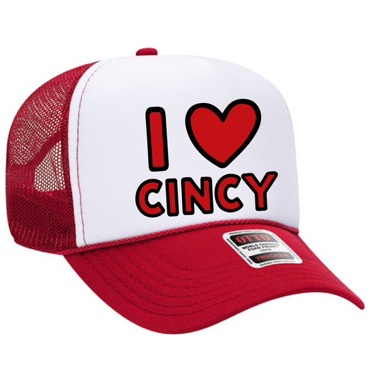 I ❤️ Cincy Trucker Hat – Keith Haring Inspired